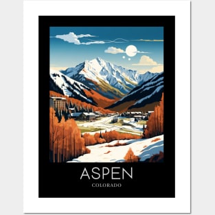 A Pop Art Travel Print of Aspen - Colorado - US Posters and Art